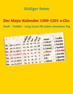 Der Maya-Kalender 1300-1201 v.Chr. - Seten, Rüdiger