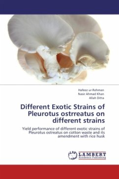 Different Exotic Strains of Pleurotus ostrreatus on different strains