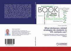 What dictionary related strategies do students in EFL contexts use?