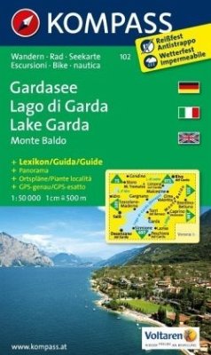 Kompass Karte Gardasee, Monte Baldo. Lago di Garda, Monte Baldo. Lake Garda, Monte Baldo