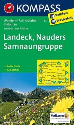 KOMPASS Wanderkarte Landeck - Nauders - Samnaungruppe