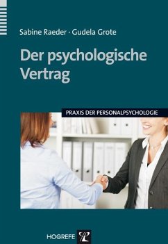 Der psychologische Vertrag - Raeder, Sabine;Grote, Gudela