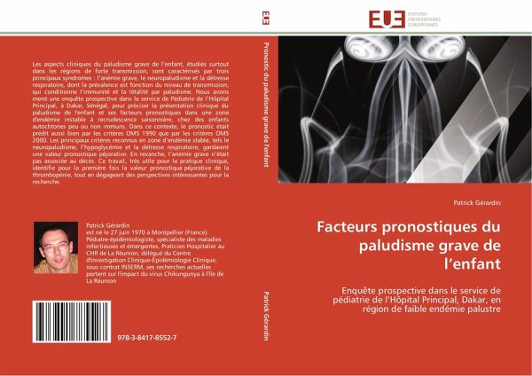 Facteurs pronostiques du paludisme grave de l¿enfant Facteurs pronostiques du paludisme grave de l¿enfant
