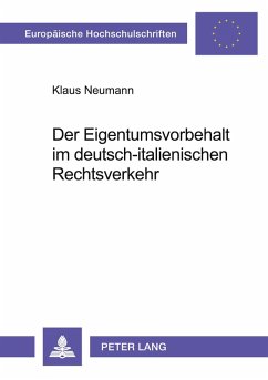 Cover Der Eigentumsvorbehalt im deutsch-italienischen Rechtsverkehr