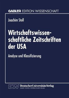 Wirtschaftswissenschaftliche Zeitschriften der USA - Stoll, Joachim