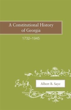 Cover A Constitutional History of Georgia, 1732-1945