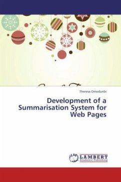 Development of a Summarisation System for Web Pages