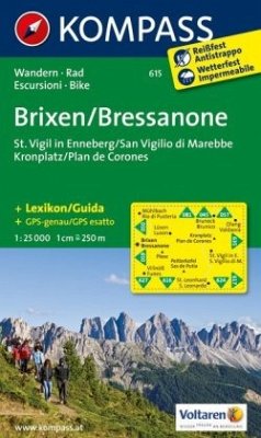 Cover Kompass Karte Brixen, St. Vigil in Enneberg, Kronplatz. Bressanone, San Vigilio di Marebbe, Plan de Corones