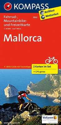 KOMPASS Fahrradkarte 3500 Mallorca (2 Karten im Set) 1:70.000 / Kompass Fahrradkarten