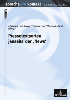 Pressetextsorten jenseits der ¿News¿