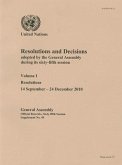 Resolutions and Decisions Adopted by the General Assembly During Its Sixty-Fifth Session: Resolutions, 14 September - 24 December 2010
