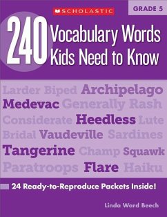 240 Vocabulary Words Kids Need to Know: Grade 5: 24 Ready-To-Reproduce Packets Inside! - Beech, Linda