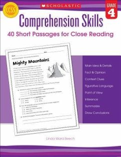 Comprehension Skills: 40 Short Passages for Close Reading: Grade 4 - Beech, Linda