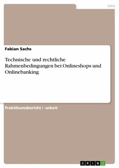 Technische und rechtliche Rahmenbedingungen bei Onlineshops und Onlinebanking - Sachs, Fabian