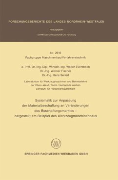 Systematik zur Anpassung der Materialbeschaffung an Veränderungen des Beschaffungsmarktes - Eversheim, Walter