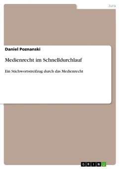 Medienrecht im Schnelldurchlauf - Poznanski, Daniel