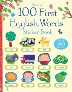 100 First English Words Sticker Book - Brooks, Felicity;Mackinnon, Mairi