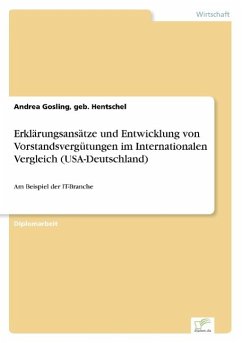 Erklärungsansätze und Entwicklung von Vorstandsvergütungen im Internationalen Vergleich (USA-Deutschland)