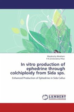 In vitro production of ephedrine through colchiploidy from Sida sps.