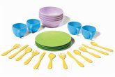 Green Toys 8664052 - Geschirrset für Kinderküche, 24-teilig