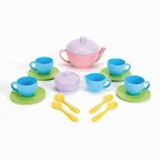 Green Toys 8645425 - Teeservice, rosa/blau/grün, Kinderküche, 17-teilig