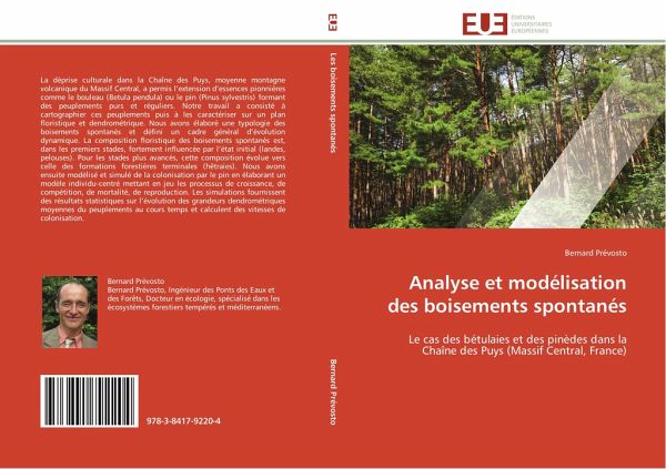 Analyse et modélisation des boisements spontanés Analyse et modélisation des boisements spontanés