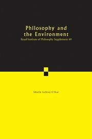 Philosophy and the Environment