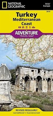 National Geographic Adventure Travel Map Turkey, Mediterranean Coast - National Geographic Maps