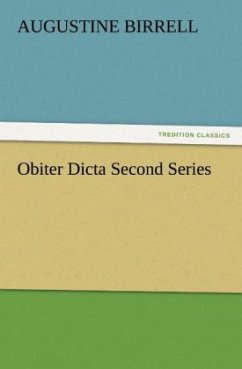 Obiter Dicta Second Series - Birrell, Augustine