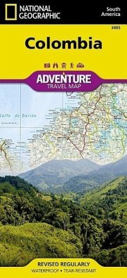 National Geographic Adventure Travel Map Colombia - National Geographic Maps