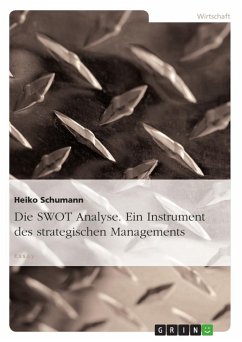 Die SWOT Analyse. Ein Instrument des strategischen Managements - Schumann, Heiko