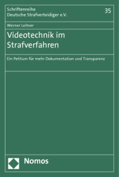 Cover Videotechnik im Strafverfahren