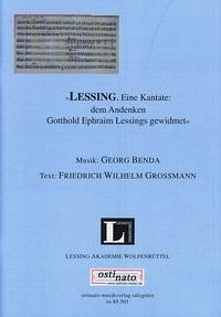 "LESSING. Eine Kantate: dem Andenken Gotthold Ephraim Lessings gewidmet"