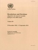 Resolutions and Decisions Adopted by the General Assembly During Its Sixty-Fifth Session: 25 December 2010-12 September 2011