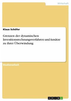 Grenzen der dynamischen Invesitionsrechnungsverfahren und Ansätze zu ihrer Überwindung - Schöfer, Klaus