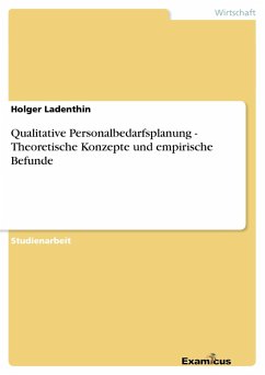 Qualitative Personalbedarfsplanung - Theoretische Konzepte und empirische Befunde - Ladenthin, Holger