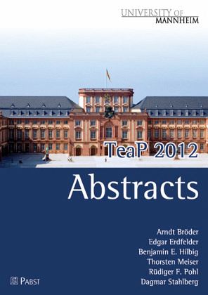 TeaP 2012, Abstracts
