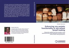 Enhancing soy protein functionality in soy-wheat bread making