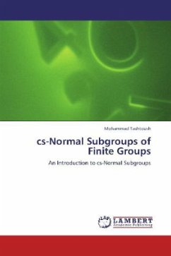 cs-Normal Subgroups of Finite Groups - Tashtoush, Mohammad