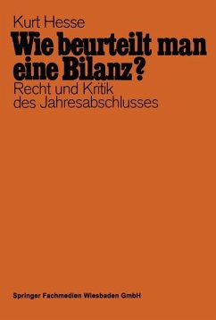 Wie beurteilt man eine Bilanz? - Hesse, Kurt