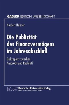 Die Publizität des Finanzvermögens im Jahresabschluß - Hübner, Norbert