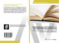 Cover Entwicklung und Traditionen der lettischen Nachdichtung