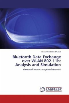 Bluetooth Data Exchange over WLAN 802.11b: Analysis and Simulation