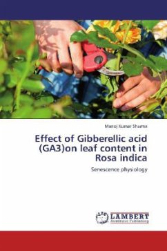 Effect of Gibberellic acid (GA3)on leaf content in Rosa indica