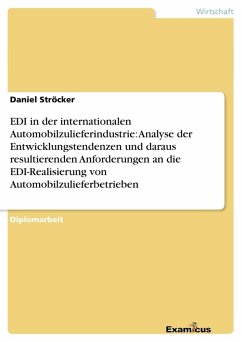 EDI in der internationalen Automobilzulieferindustrie: Analyse der Entwicklungstendenzen und daraus resultierenden Anforderungen an die EDI-Realisierung von Automobilzulieferbetrieben - Ströcker, Daniel