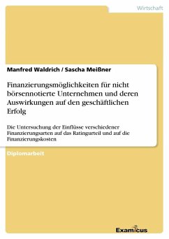 Finanzierungsmöglichkeiten für nicht börsennotierte Unternehmen und deren Auswirkungen auf den geschäftlichen Erfolg - Meißner, Sascha;Waldrich, Manfred