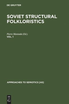 Soviet Structural Folkloristics. Vol. 1 (Approaches to Semiotics [As])