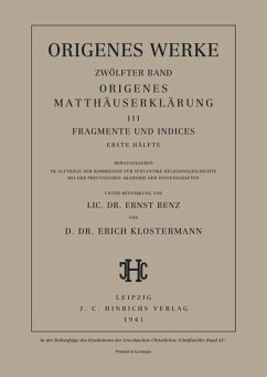 Origenes Matthäuserklärung III: Fragmente und Indices, Erste Hälfte