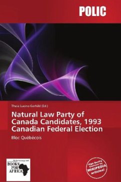 Natural Law Party of Canada Candidates, 1993 Canadian Federal Election