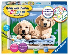 Ravensburger 27839 - Malen nach Zahlen, Süße Hundewelpen